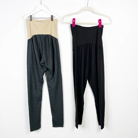 Bundle maternity leggings black A:glow and grey Motherhood Maternity Size Medium - Picture 4 of 4